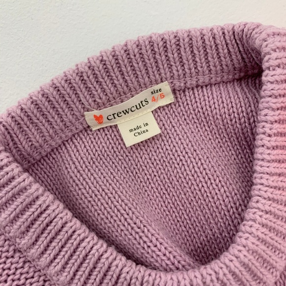 CREWCUTS CABLE KNIT SWEATER, LITTLE GIRLS SIZE 4/5 - Picture 4 of 4